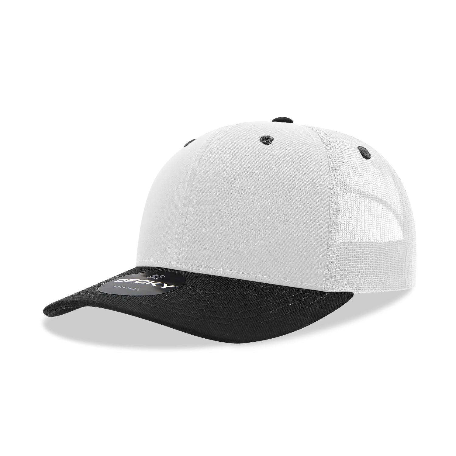 Decky 6021 - Classic Trucker Hat, 6 Panel Mid Profile Trucker Cap (Colors 2 of 2)