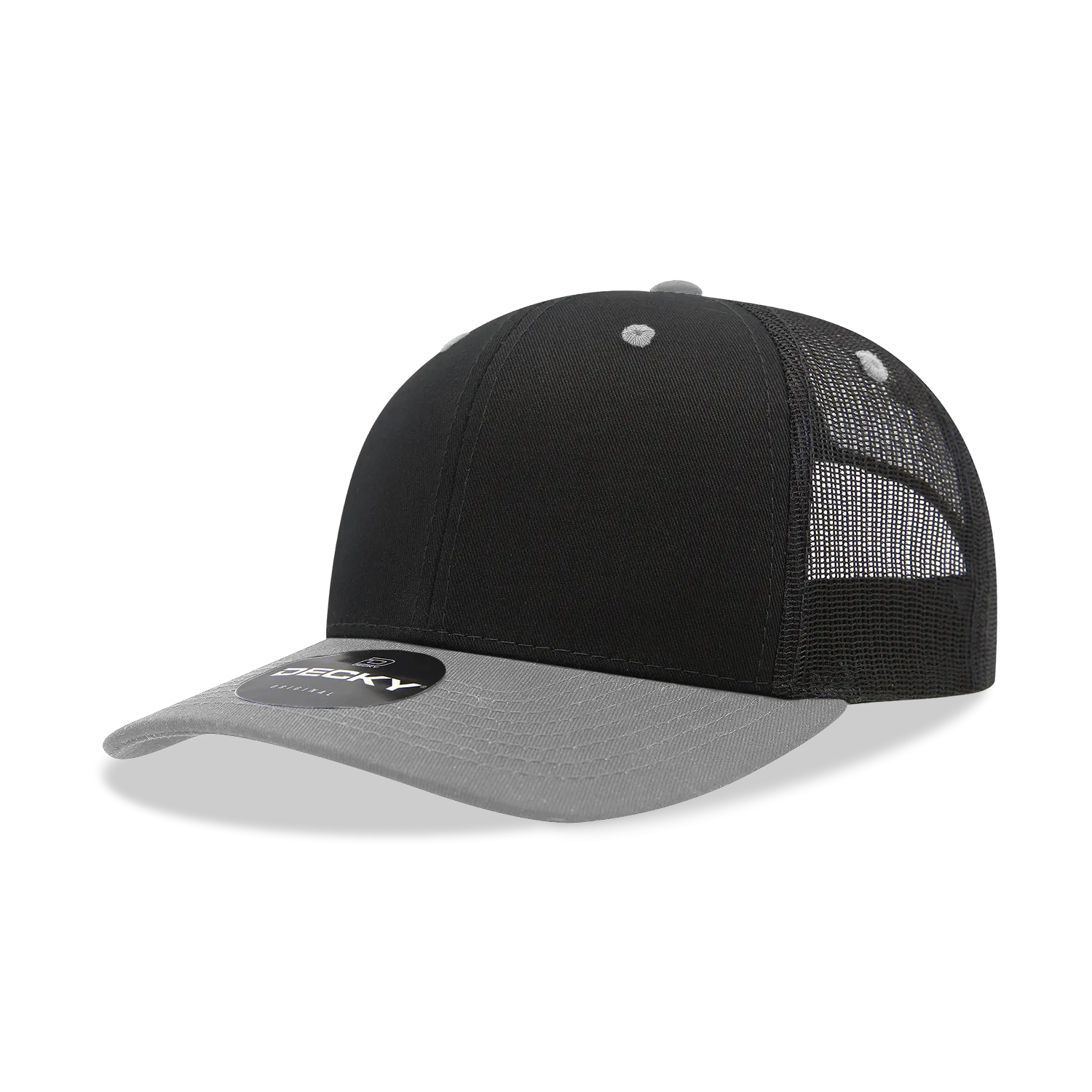 Decky 6021 - Classic Trucker Hat, 6 Panel Mid Profile Trucker Cap (Colors 2 of 2)