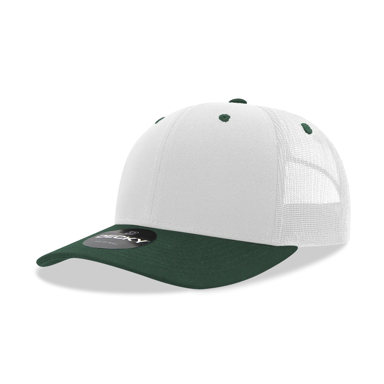 Decky 6021 - Classic Trucker Hat, 6 Panel Mid Profile Trucker Cap (Colors 2 of 2)