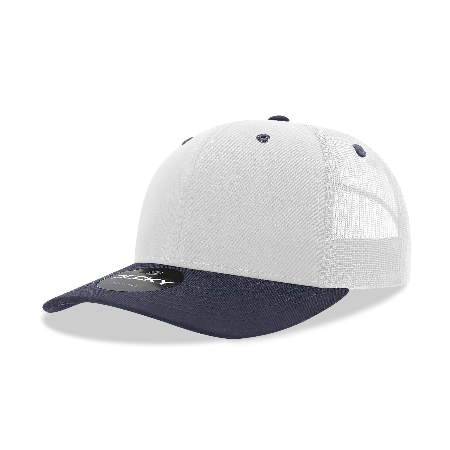 Decky 6021 - Classic Trucker Hat, 6 Panel Mid Profile Trucker Cap (Colors 2 of 2)