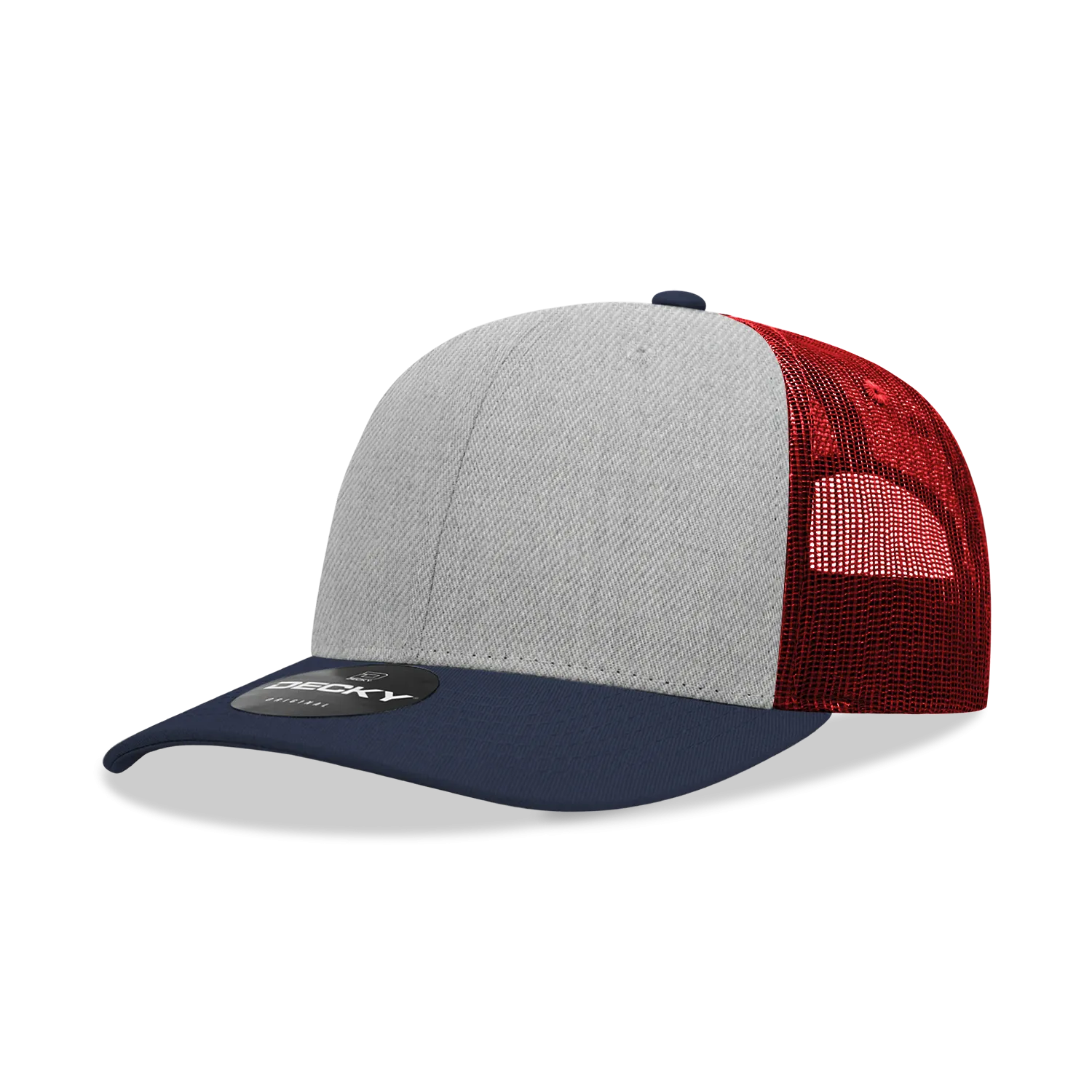 Decky 6021 - Classic Trucker Hat, 6 Panel Mid Profile Trucker Cap (Colors 2 of 2)
