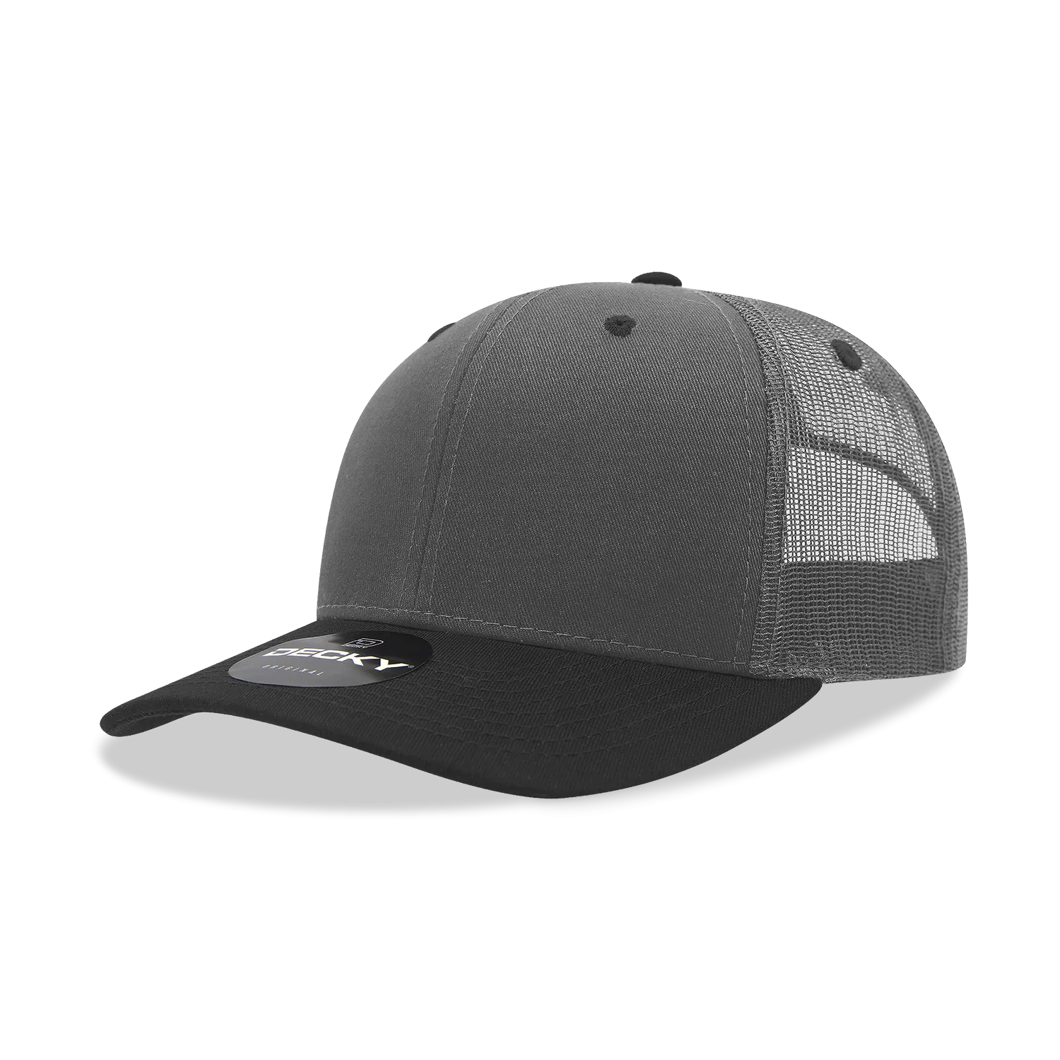 Decky 6021 - Classic Trucker Hat, 6 Panel Mid Profile Trucker Cap (Colors 2 of 2)