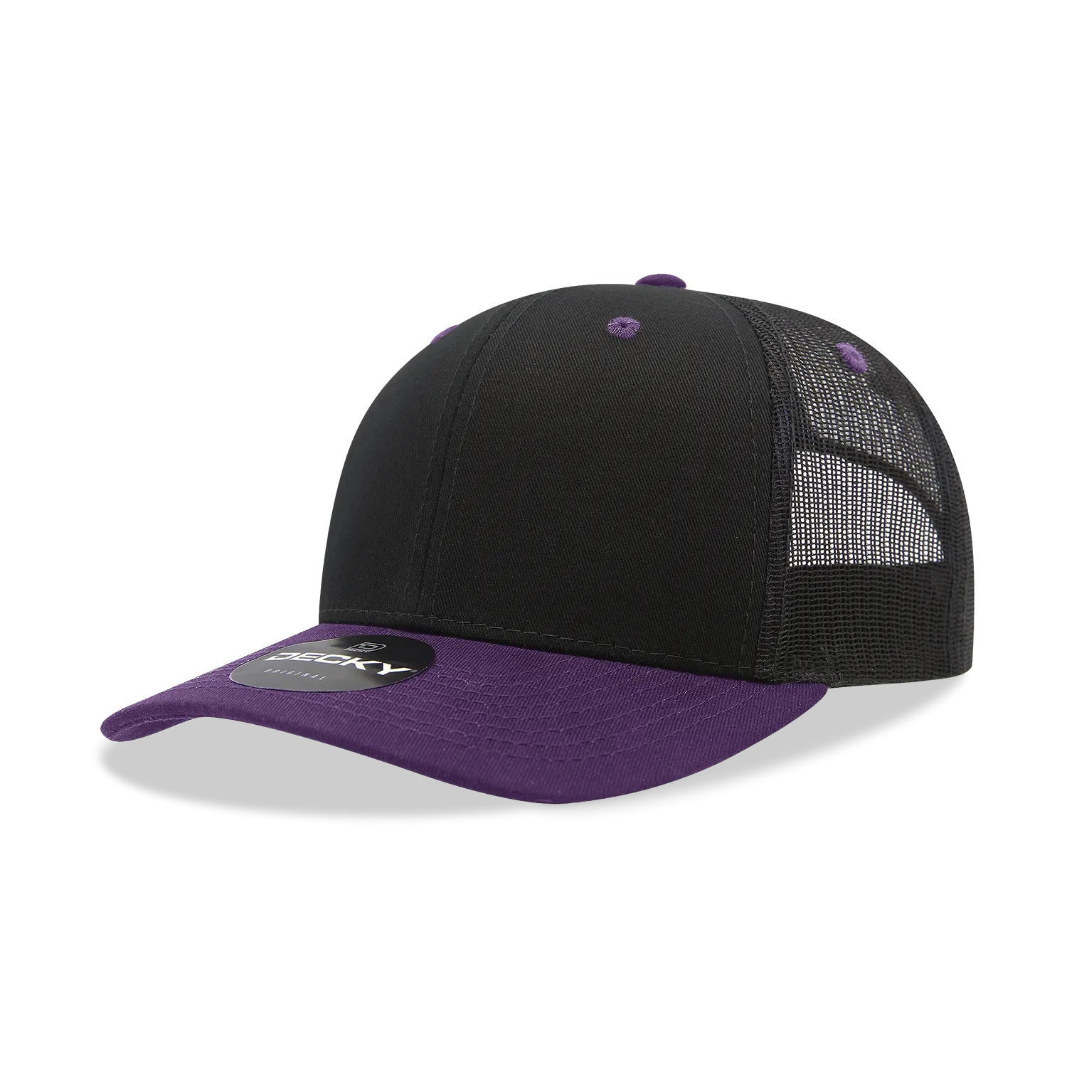 Decky 6021 - Classic Trucker Hat, 6 Panel Mid Profile Trucker Cap (Colors 2 of 2)