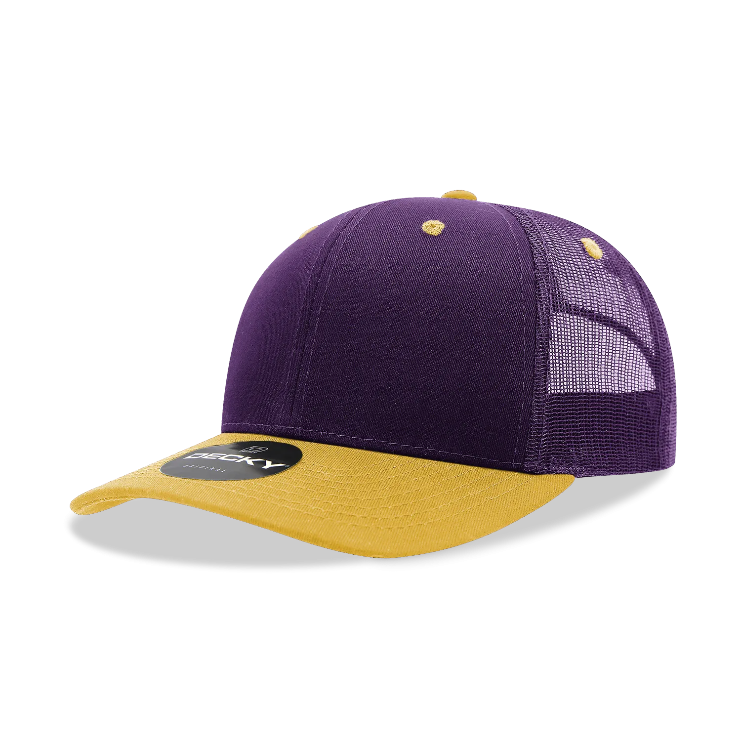 Decky 6021 - Classic Trucker Hat, 6 Panel Mid Profile Trucker Cap (Colors 2 of 2)