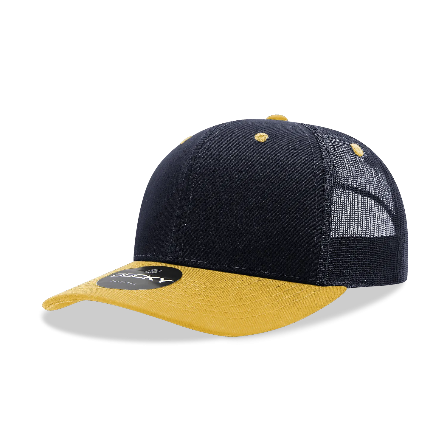 Decky 6021 - Classic Trucker Hat, 6 Panel Mid Profile Trucker Cap (Colors 2 of 2)