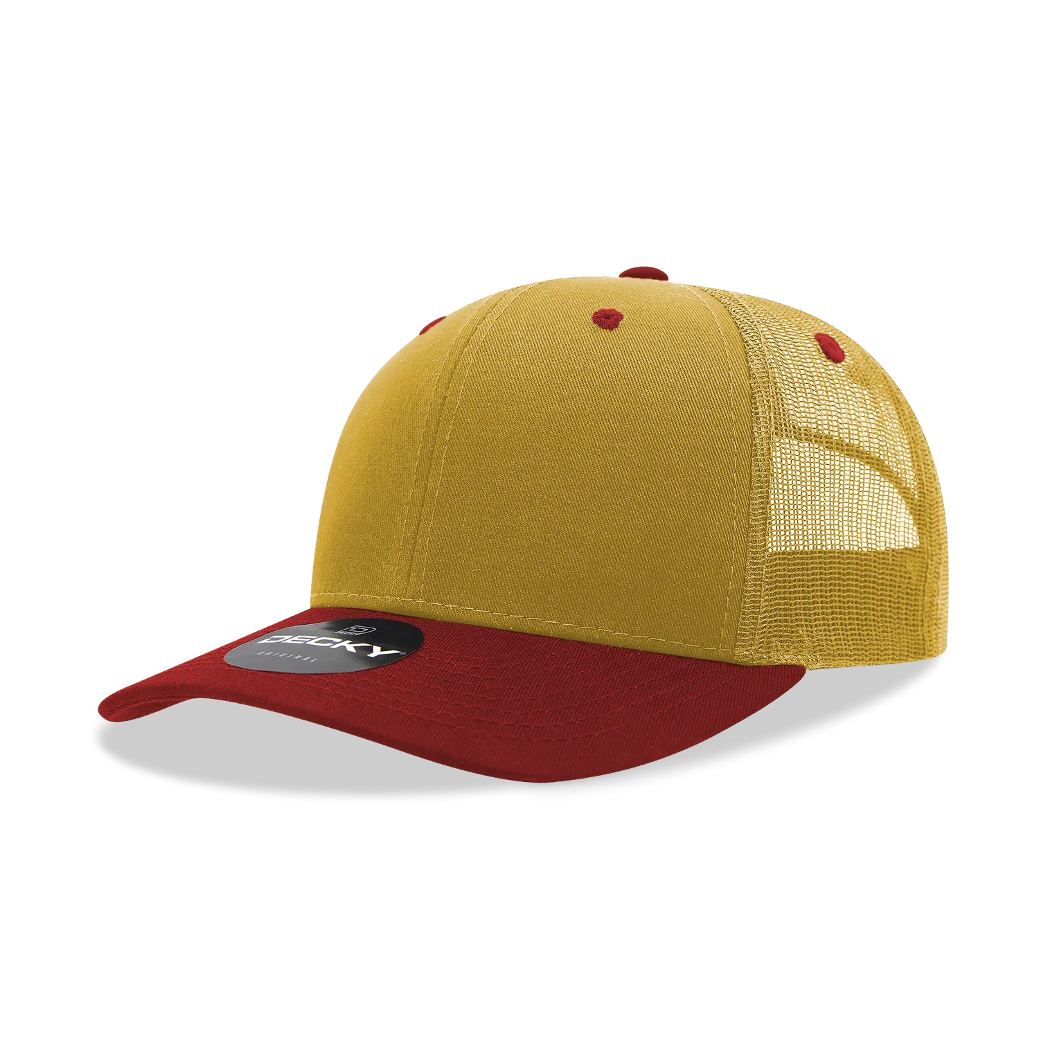 Decky 6021 - Classic Trucker Hat, 6 Panel Mid Profile Trucker Cap (Colors 2 of 2)