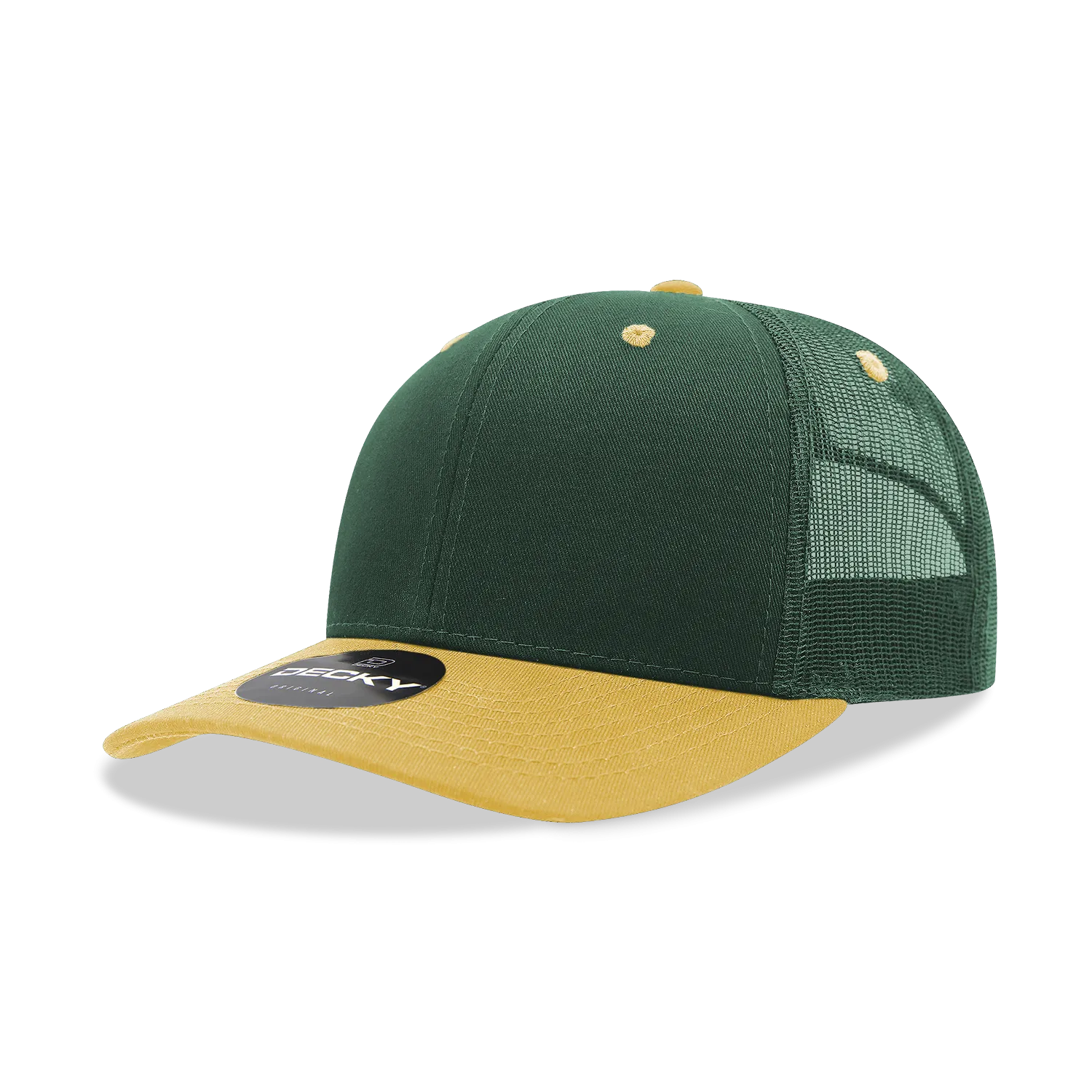 Decky 6021 - Classic Trucker Hat, 6 Panel Mid Profile Trucker Cap (Colors 2 of 2)