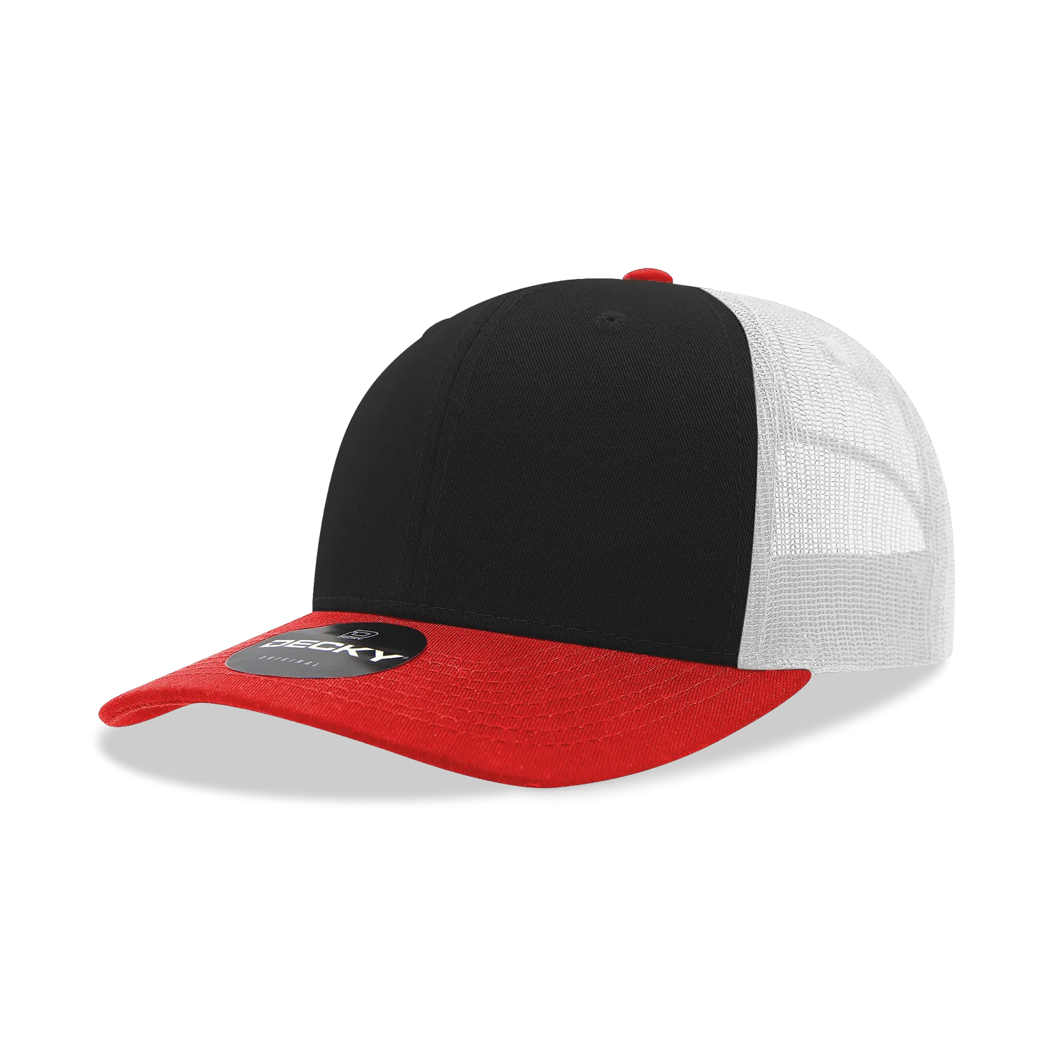 Decky 6021 - Classic Trucker Hat, 6 Panel Mid Profile Trucker Cap (Colors 2 of 2)