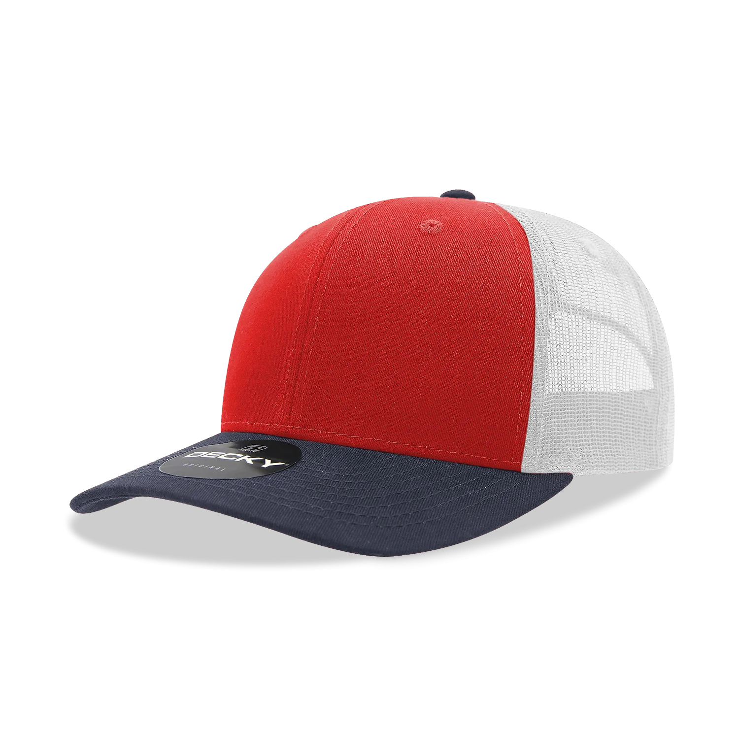 Decky 6021 - Classic Trucker Hat, 6 Panel Mid Profile Trucker Cap (Colors 2 of 2)