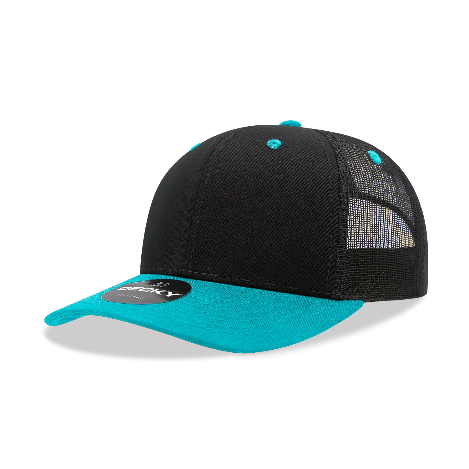 Decky 6021 - Classic Trucker Hat, 6 Panel Mid Profile Trucker Cap (Colors 2 of 2)