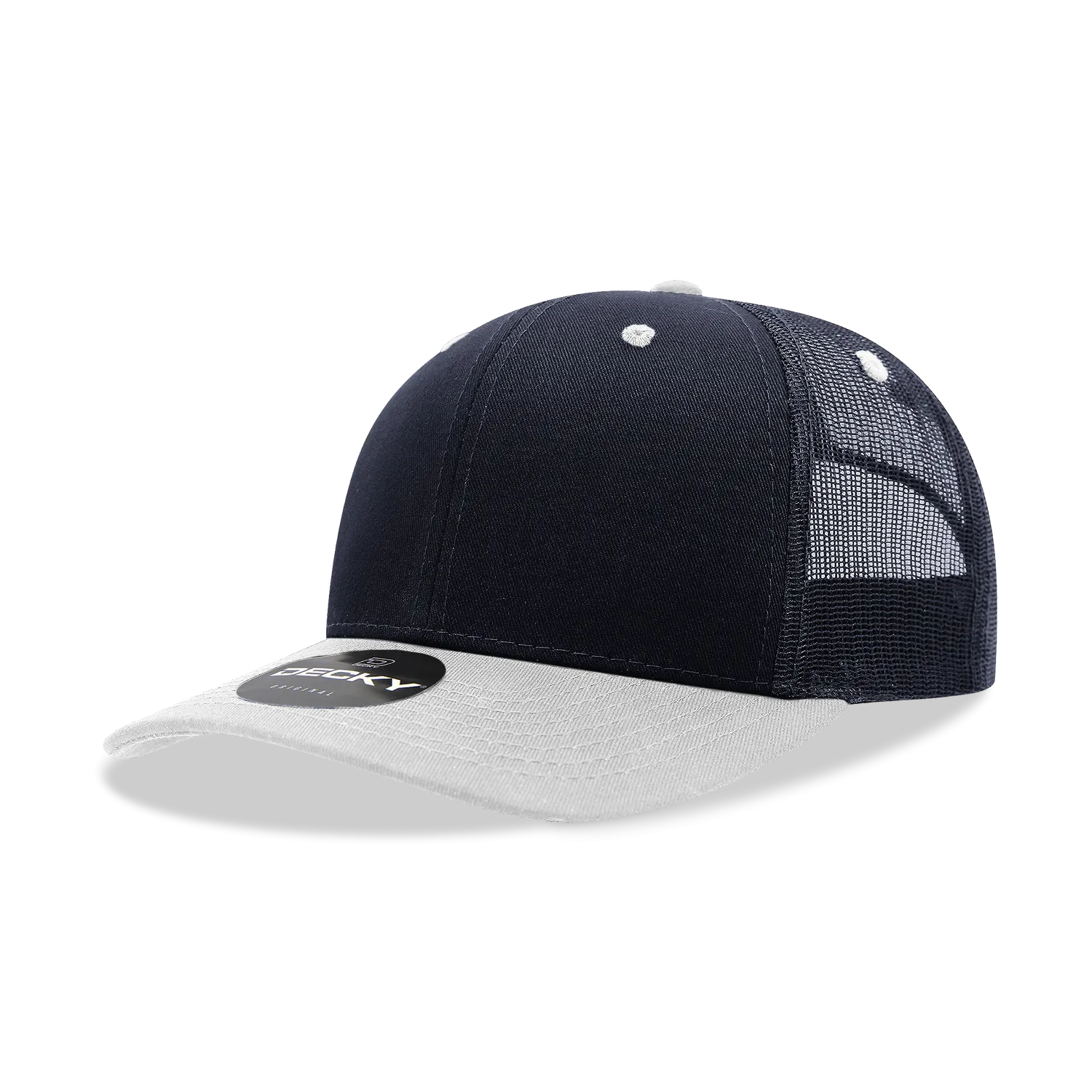 Decky 6021 - Classic Trucker Hat, 6 Panel Mid Profile Trucker Cap (Colors 2 of 2)