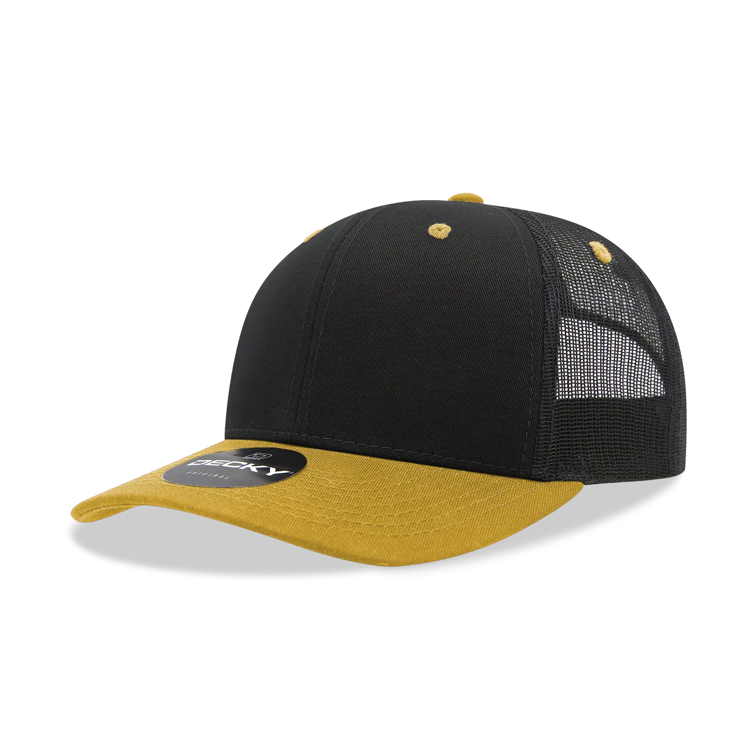 Decky 6021 - Classic Trucker Hat, 6 Panel Mid Profile Trucker Cap (Colors 2 of 2)