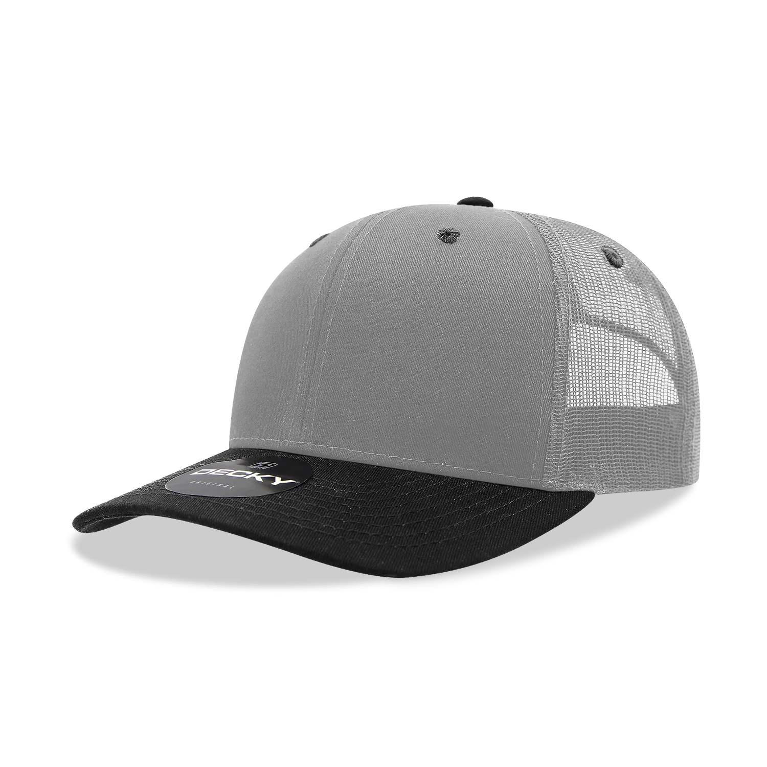 Decky 6021 - Classic Trucker Hat, 6 Panel Mid Profile Trucker Cap (Colors 2 of 2)