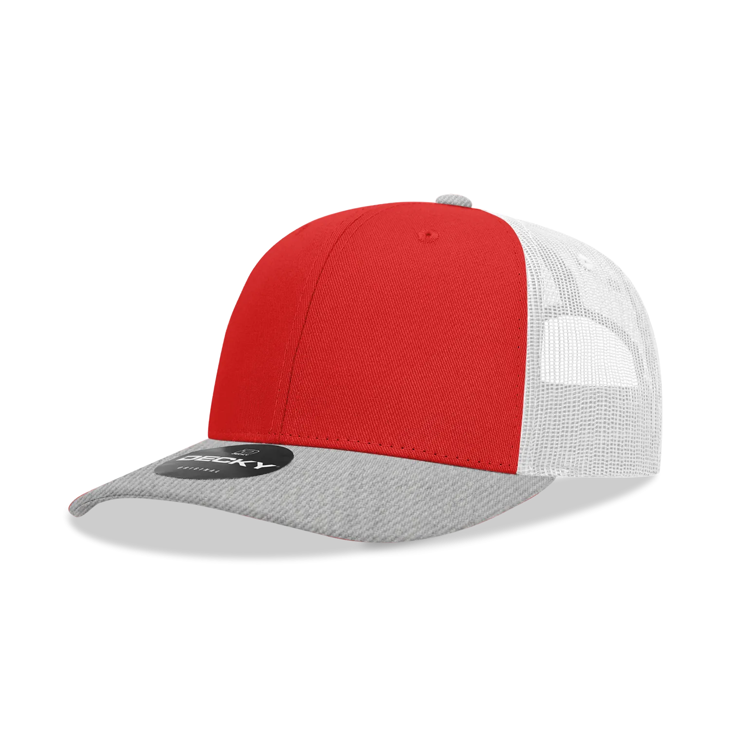 Decky 6021 - Classic Trucker Hat, 6 Panel Mid Profile Trucker Cap (Colors 2 of 2)