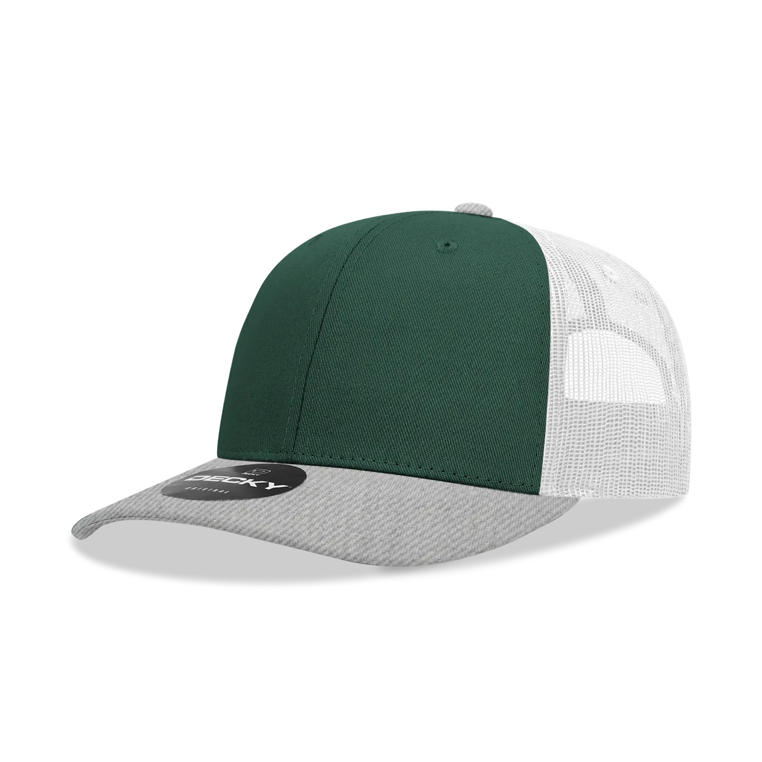 Decky 6021 - Classic Trucker Hat, 6 Panel Mid Profile Trucker Cap (Colors 2 of 2)