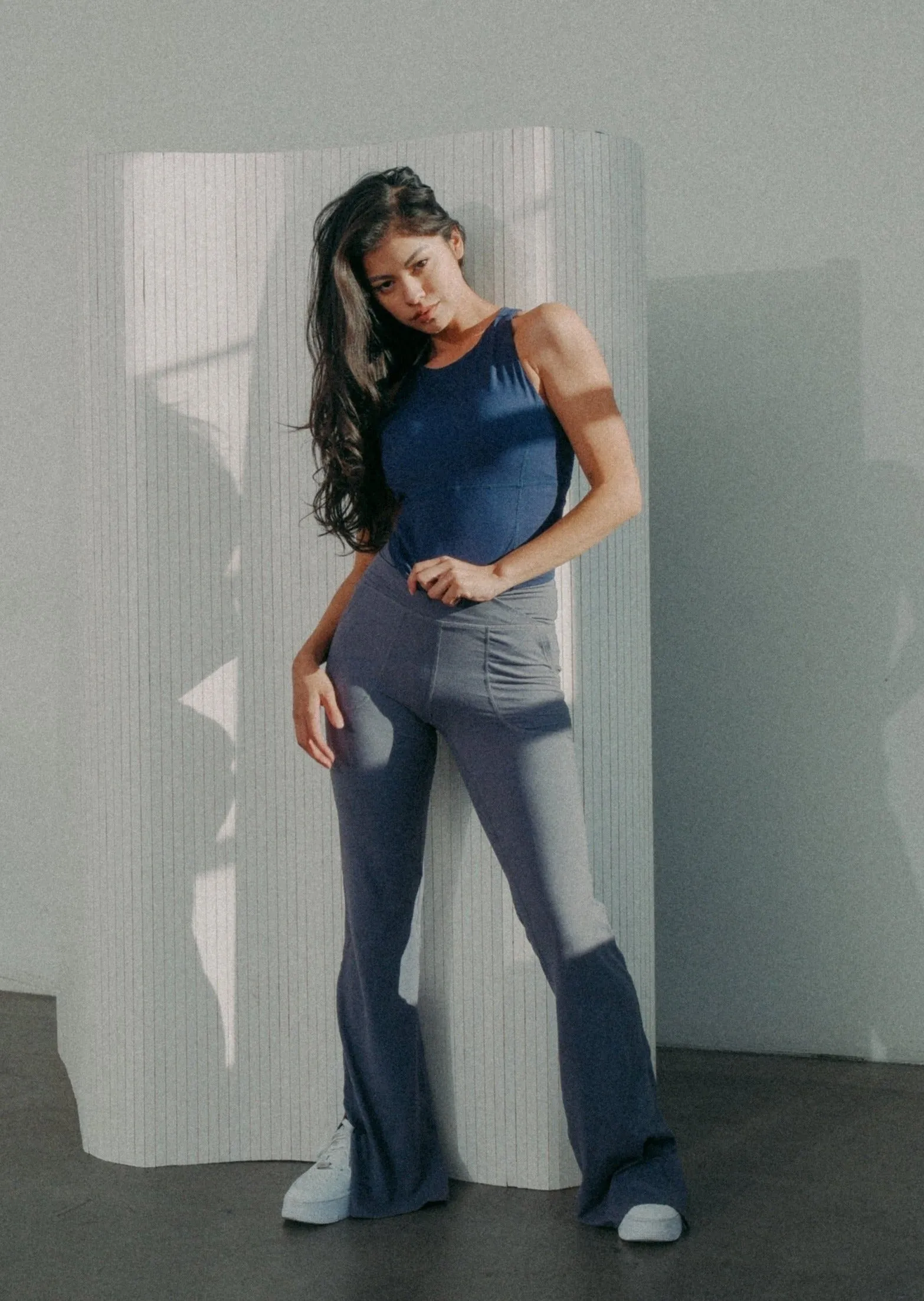 Edison Soft Flare Pant Steel