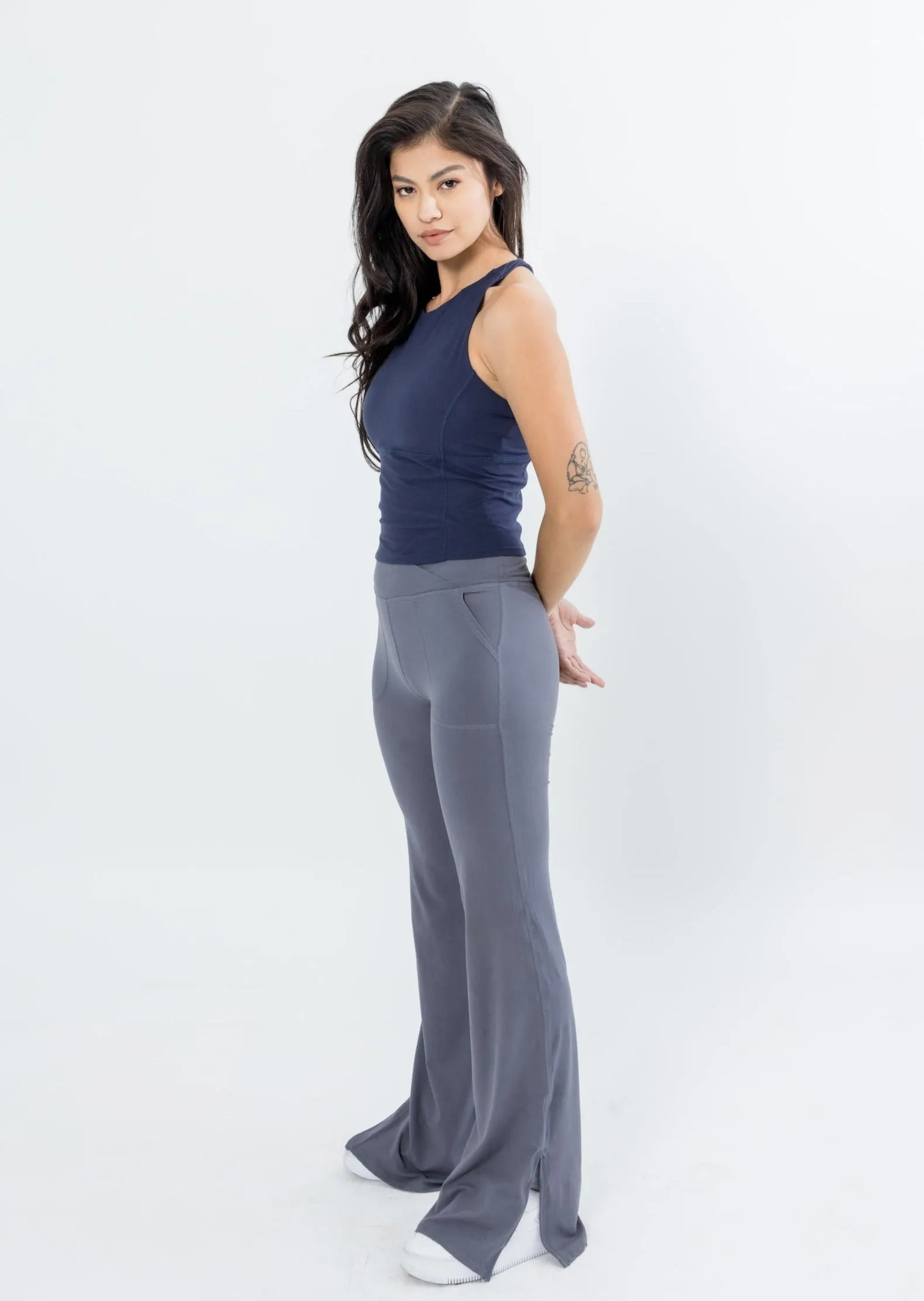 Edison Soft Flare Pant Steel