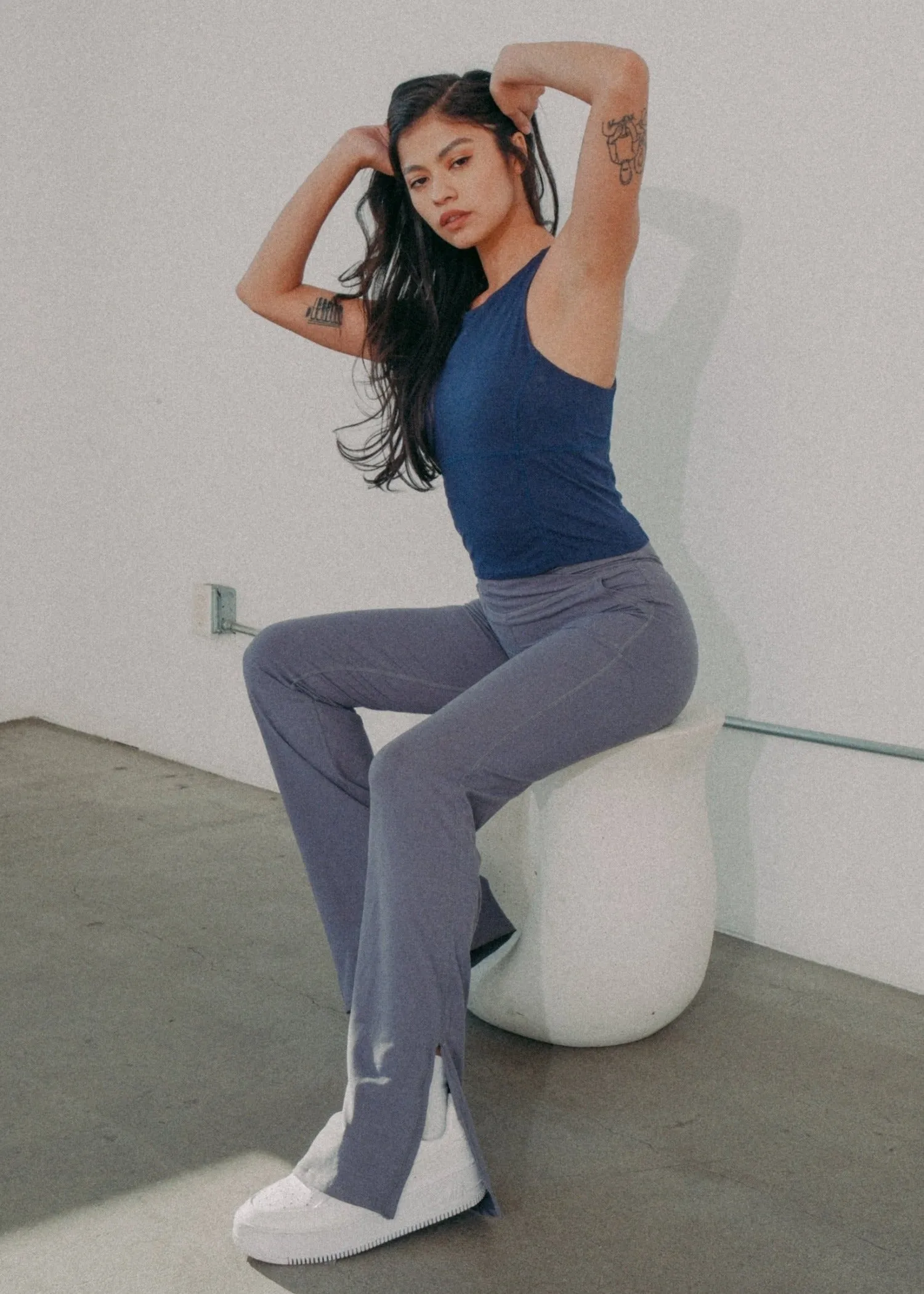 Edison Soft Flare Pant Steel