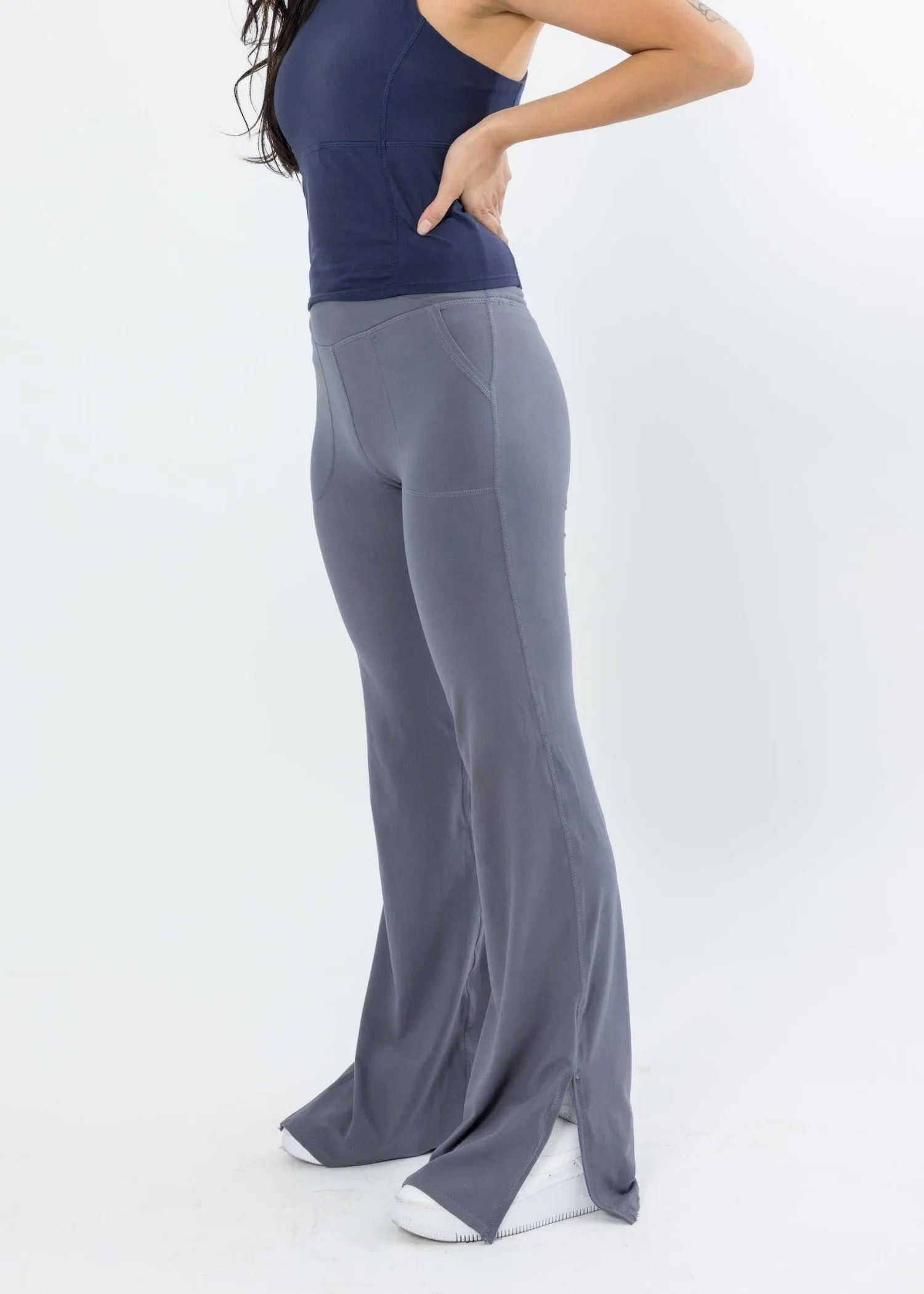 Edison Soft Flare Pant Steel