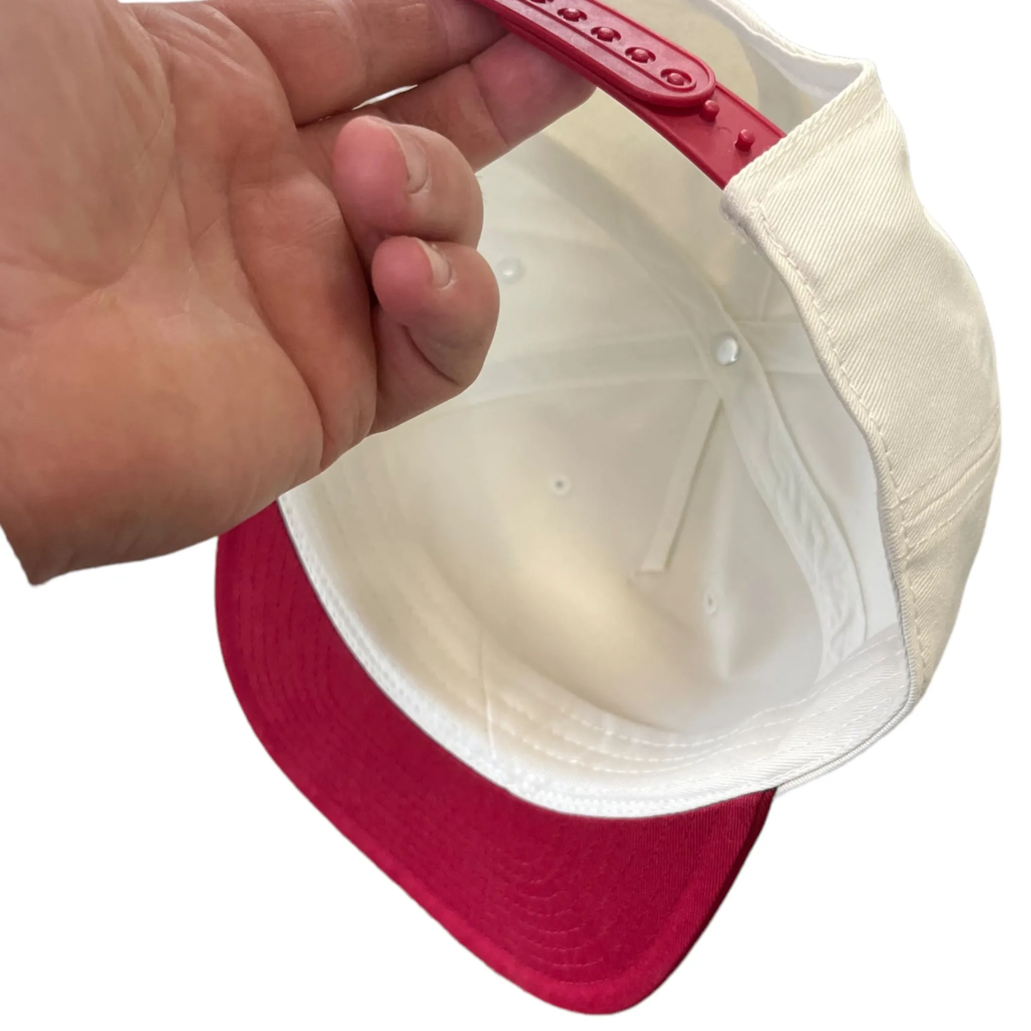 Elipse logo broderie [ Vintage Fabric soft cap] Beige et Rouge