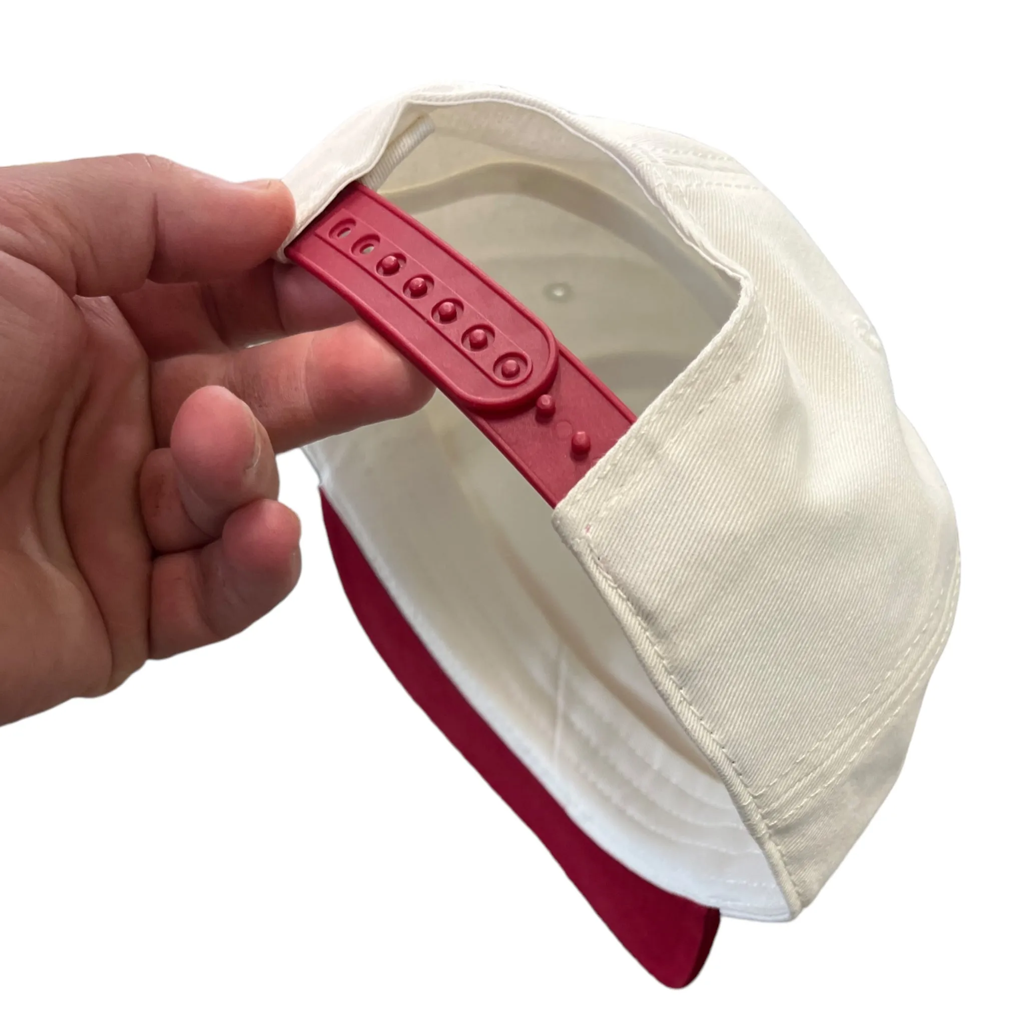 Elipse logo broderie [ Vintage Fabric soft cap] Beige et Rouge