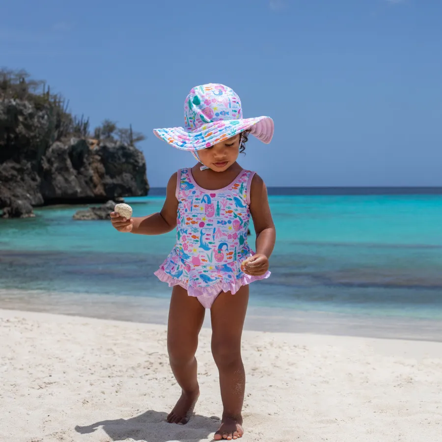 Flap Happy Upf 50  Summer Splash Swim Hat SUSD - Fantasea Mermaids