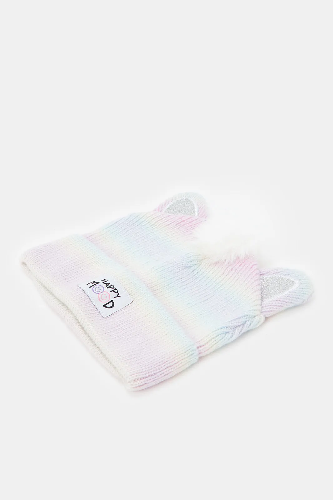 Girls Assorted Knitted Cap And Gloves Set (Pack Of 2)