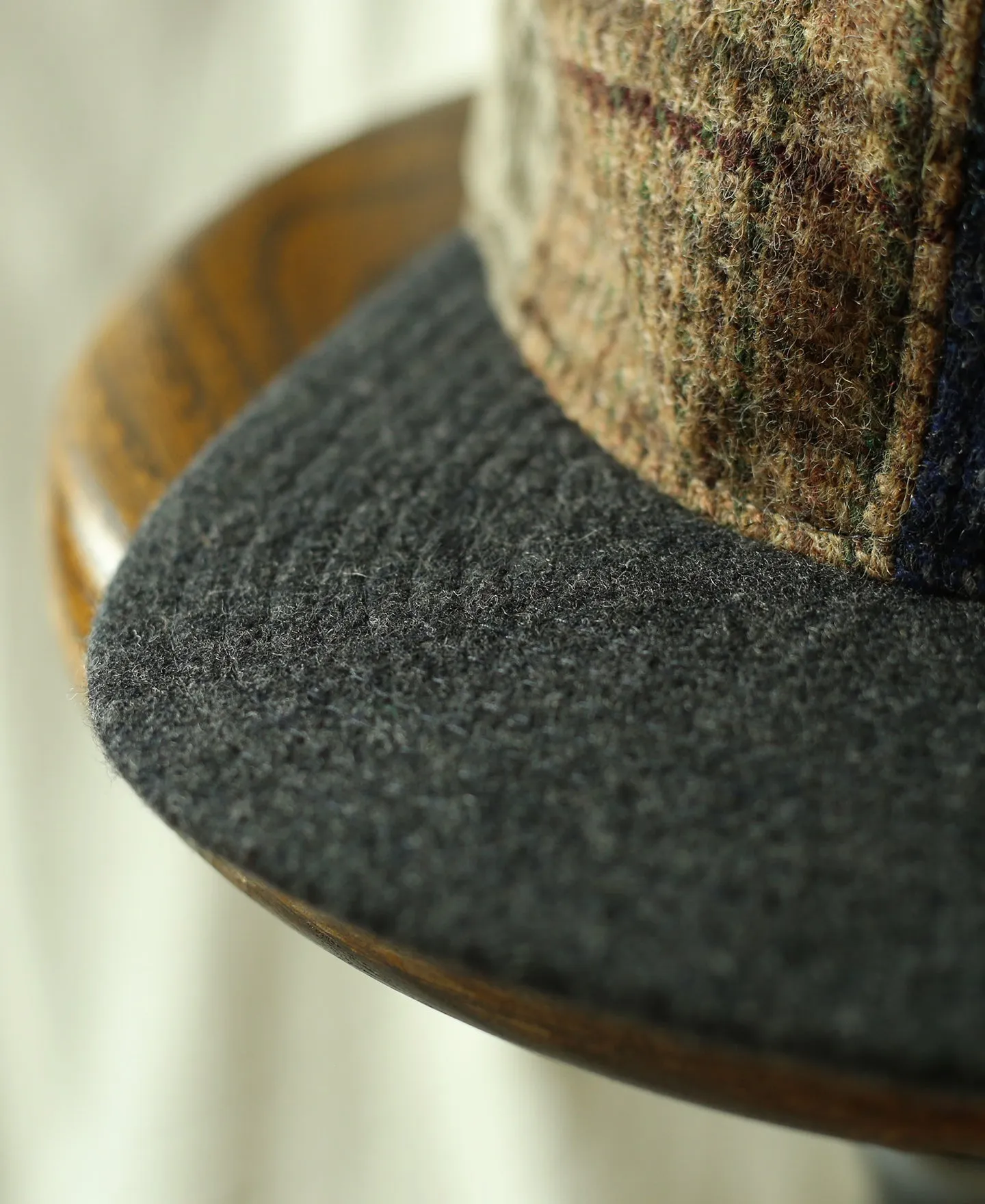 Harris Tweed Wool Herringbone&Corduroy Baseball Cap
