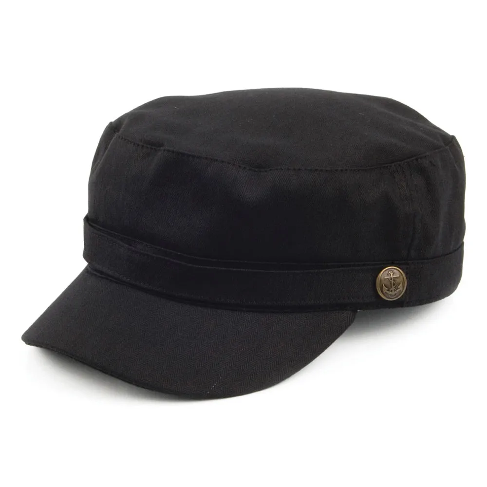 Herringbone Army Cap Black Wholesale Pack