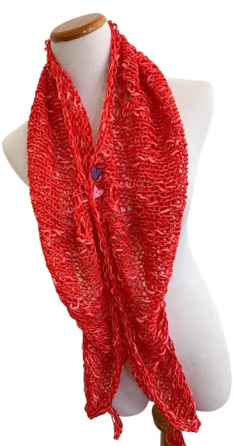 I heart you shawl, sample