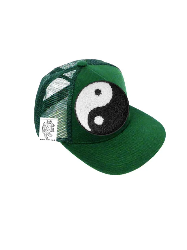 INFANT Trucker Hat with Interchangeable Velcro Patch (Hunter Green)
