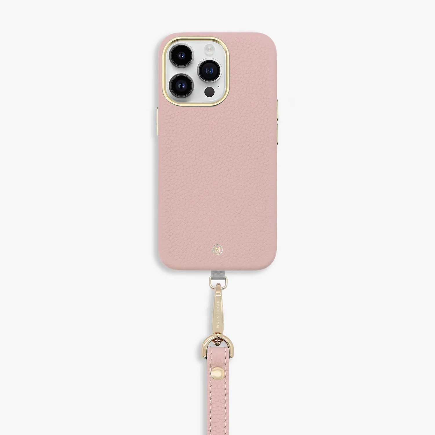 iPhone 14 Pro Leather Case with Wrist Leather Strap