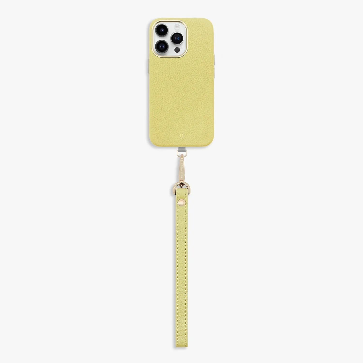 iPhone 14 Pro Leather Case with Wrist Leather Strap