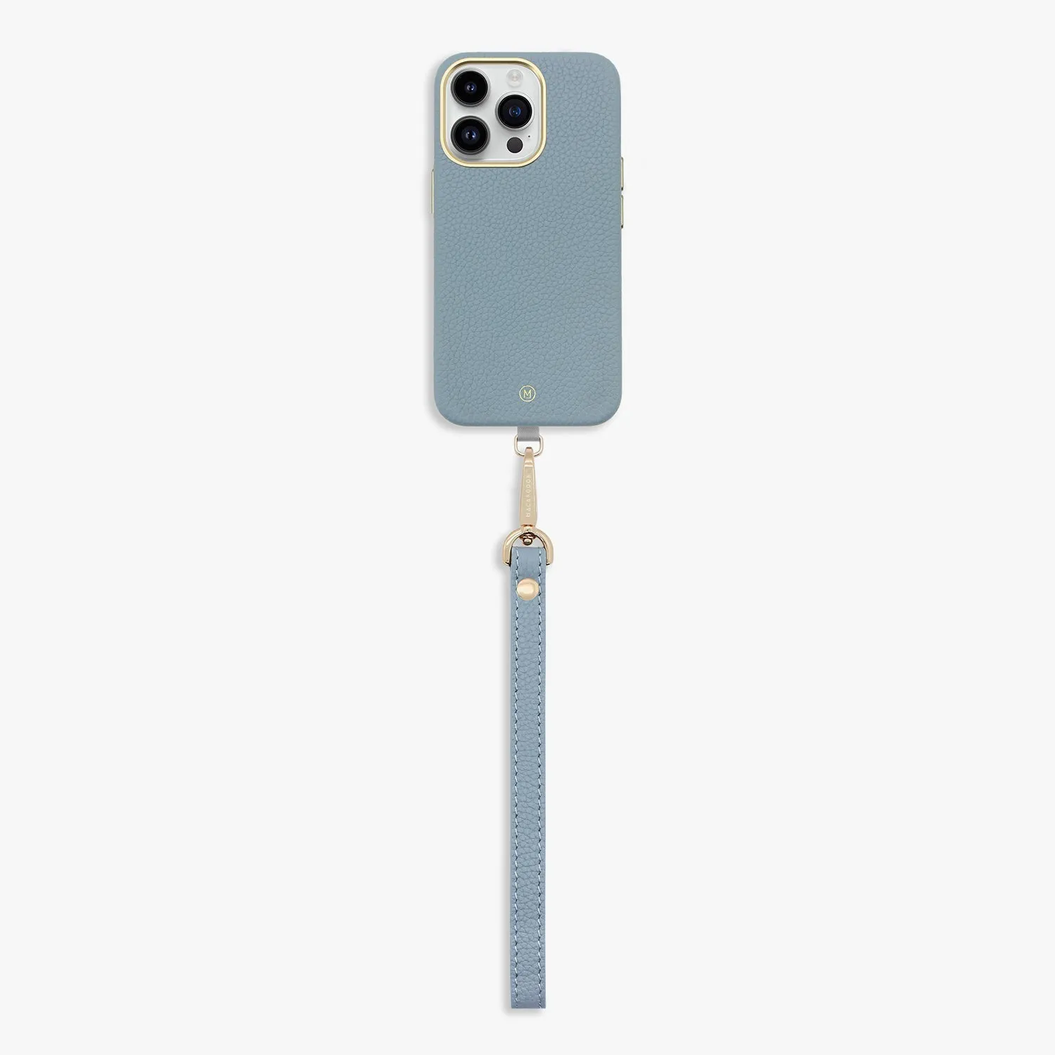 iPhone 14 Pro Leather Case with Wrist Leather Strap