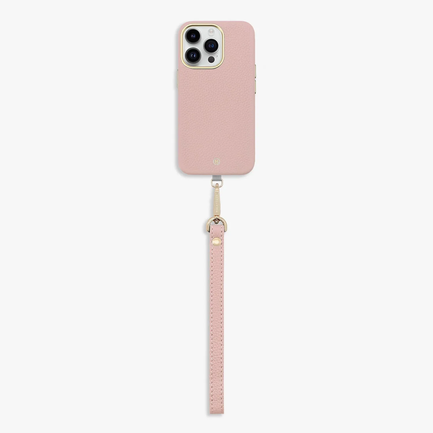 iPhone 14 Pro Leather Case with Wrist Leather Strap
