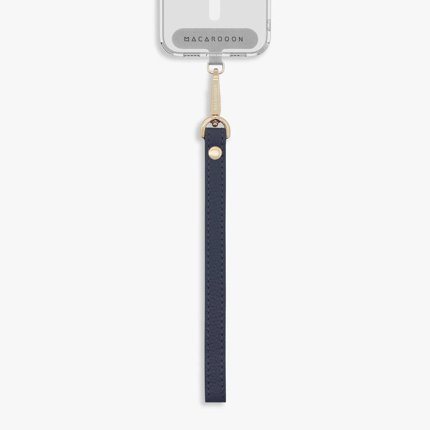 iPhone 16 Clear Case with Wrist Leather Strap