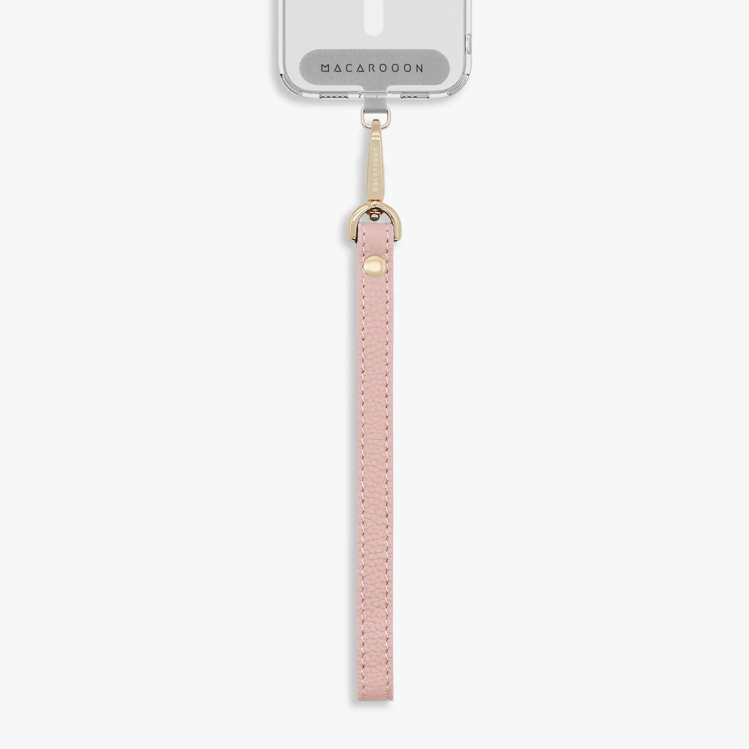 iPhone 16 Clear Case with Wrist Leather Strap