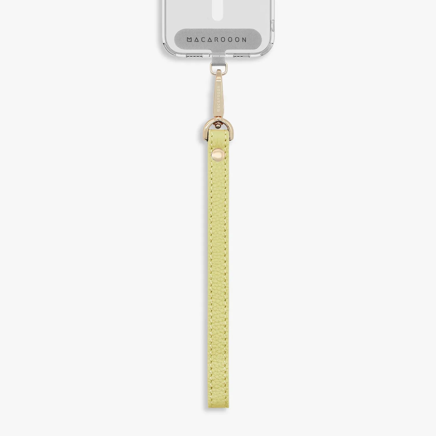 iPhone 16 Clear Case with Wrist Leather Strap