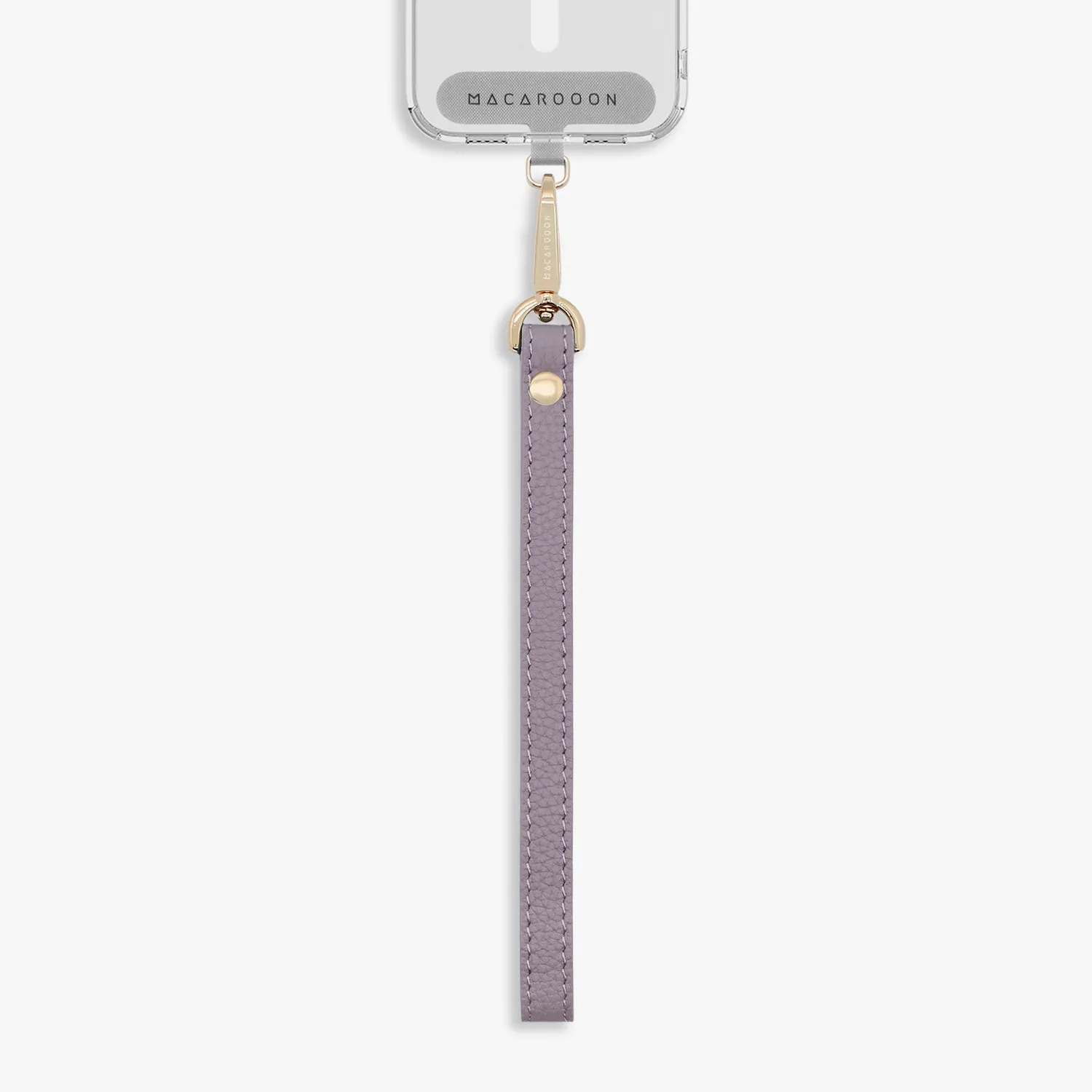 iPhone 16 Clear Case with Wrist Leather Strap