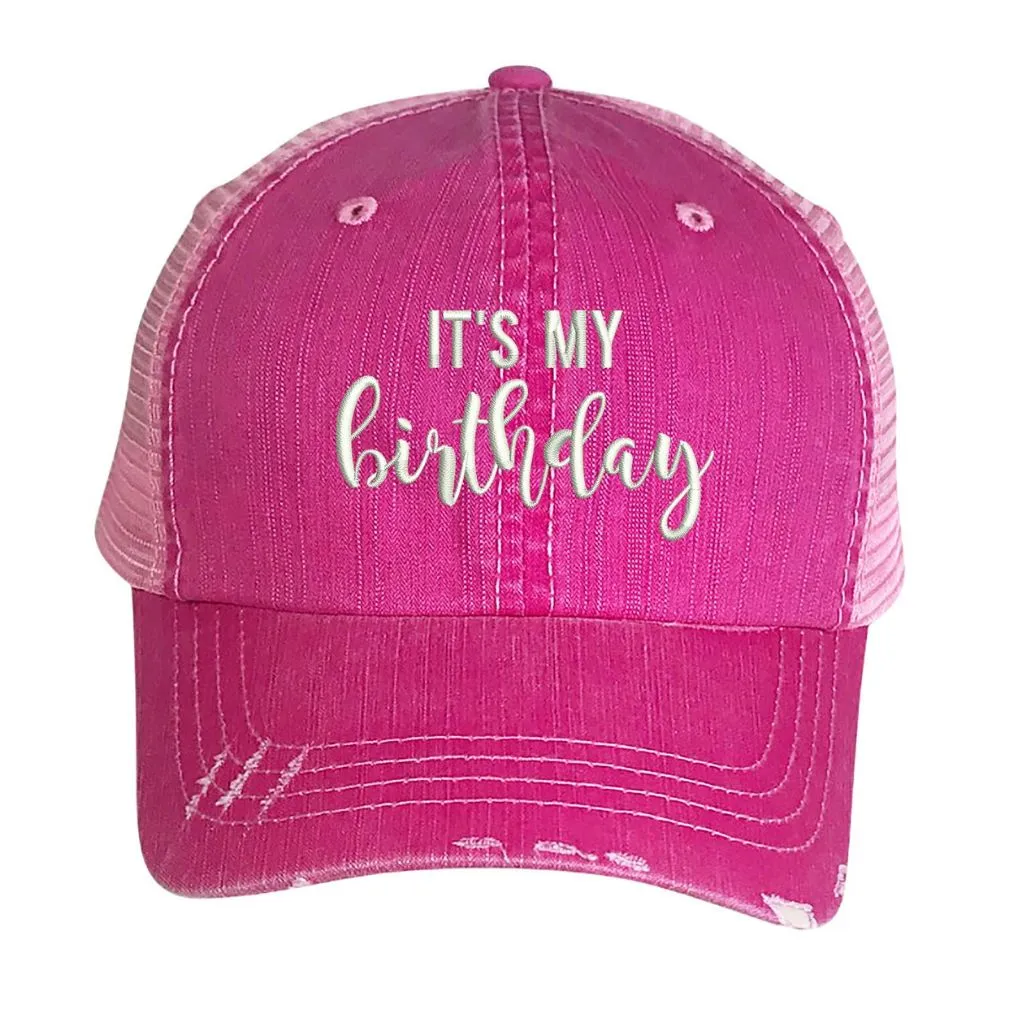 It's My Birthday Washed Trucker Hat