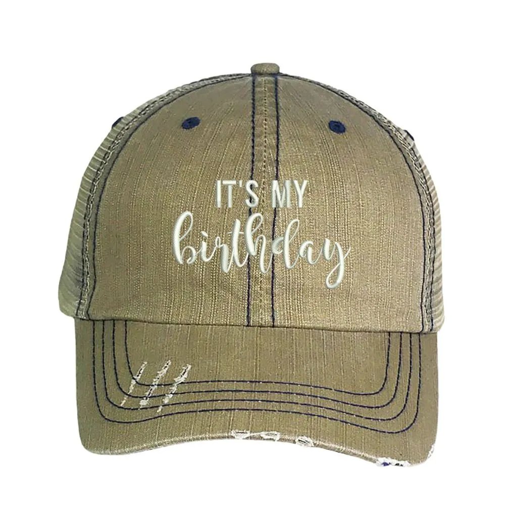 It's My Birthday Washed Trucker Hat