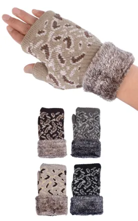 JG521 Knit Animal Print Gloves 12prs Pack (JSMP)