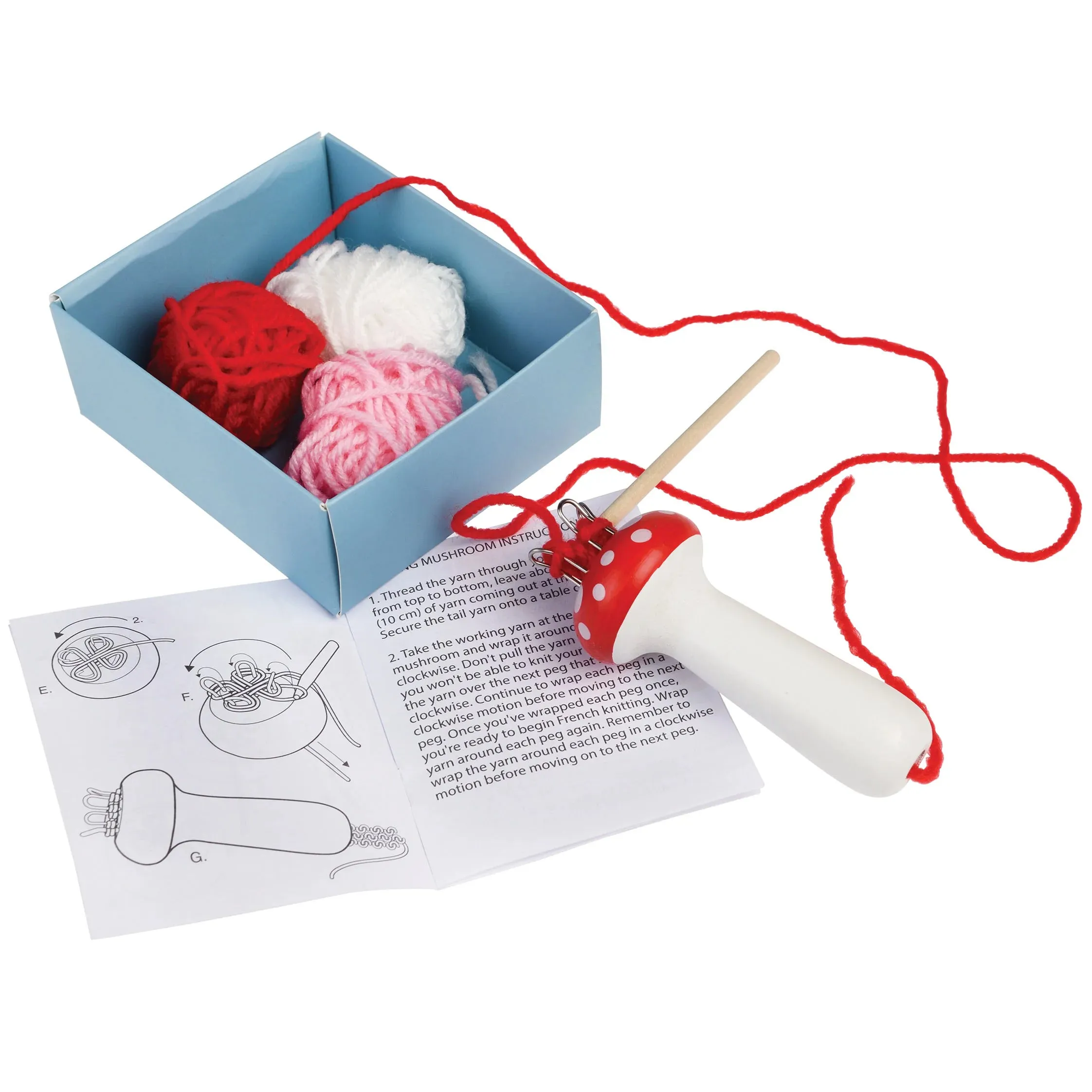 Kids Knitting Mushroom Kit