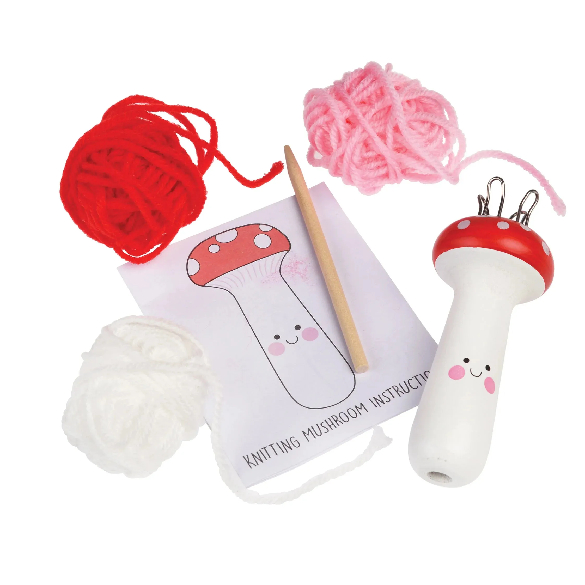 Kids Knitting Mushroom Kit