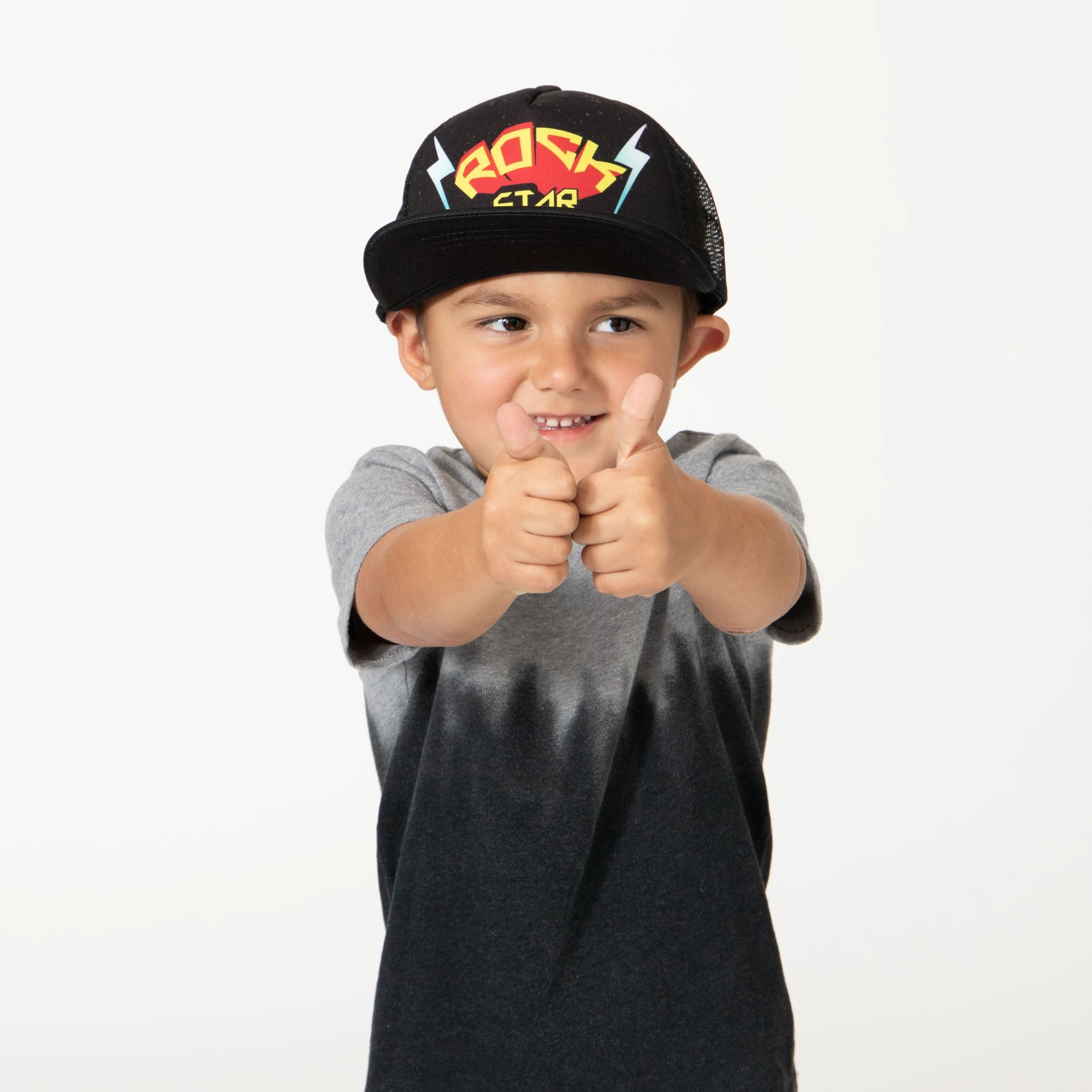 Kids "Rock Star" Cut & Sew Foam & Mesh Trucker