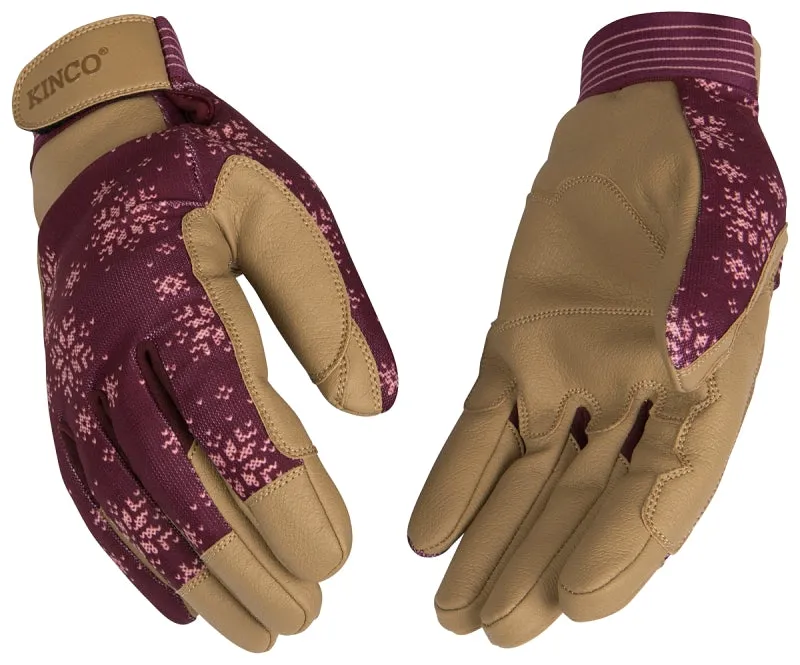 KincoPro 2002HKWM Breathable, Washable Gloves, Women's, M, Wing Thumb, Hook and Loop Pull-Strap Cuff, Synthetic Leather :PR: QUANTITY: 1