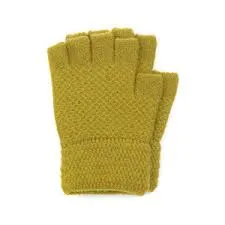 Knitted Fingerless Glove  - Mustard