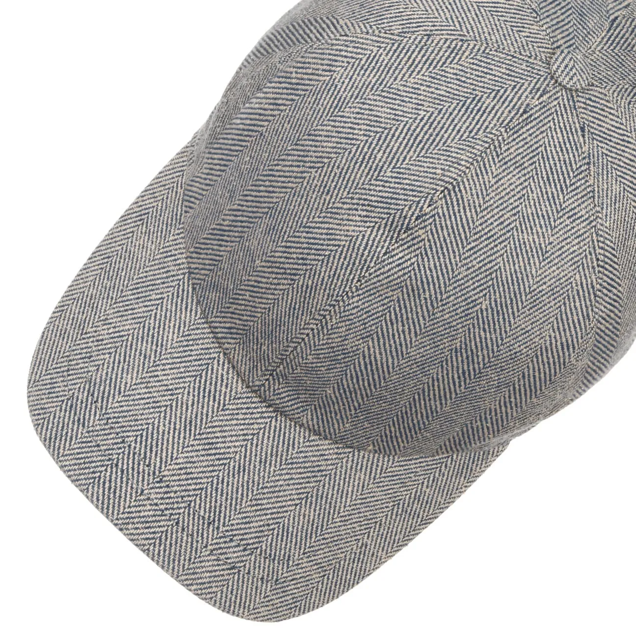 Light Herringbone Cap by Borsalino