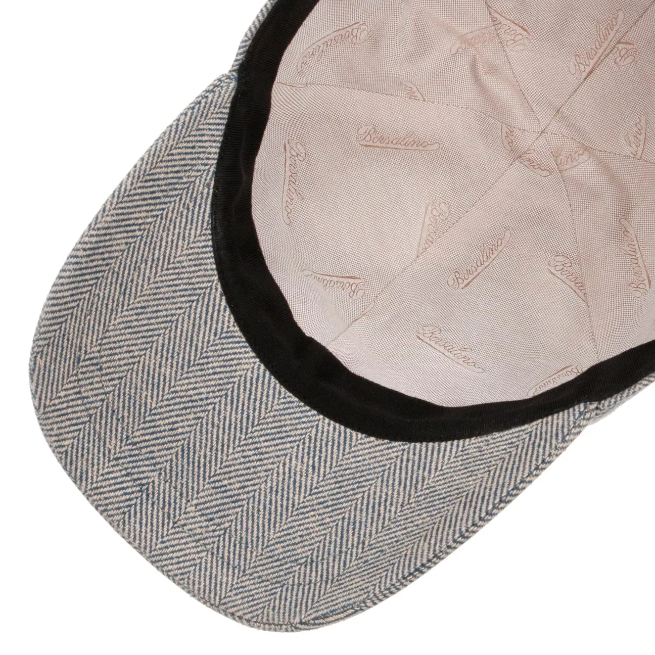 Light Herringbone Cap by Borsalino