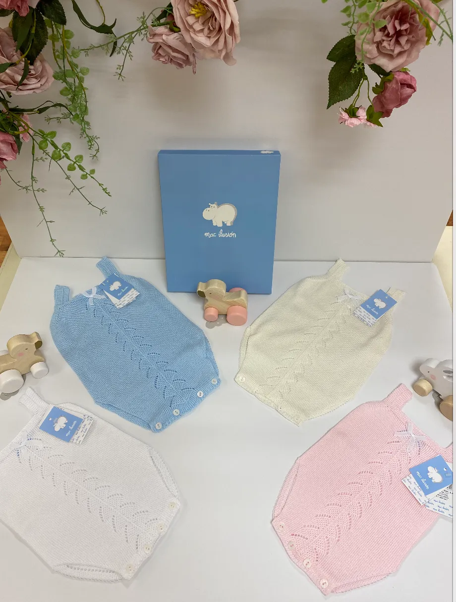 Mac Ilusion 8052 Knitted Romper Cream 12month